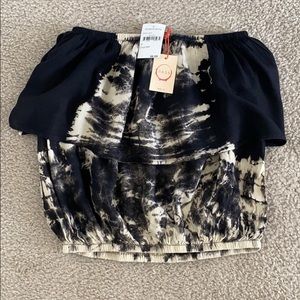 Raga Tie Dye Ruffle Tube Top Size M NWT